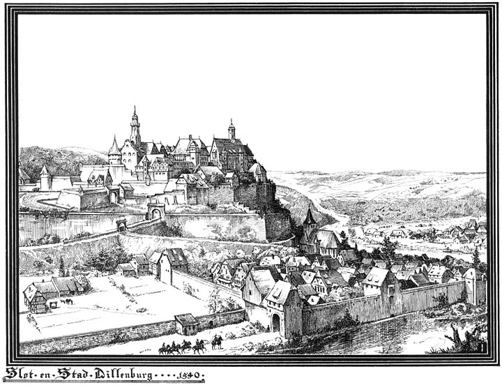 Slot en Stad Dillenburg 1540.