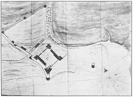 Plan of fortifications at Zamboanga, 1719