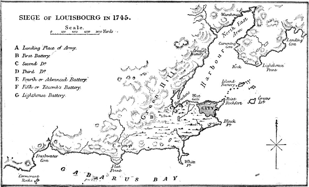 SIEGE of LOUISBOURG in 1745.
