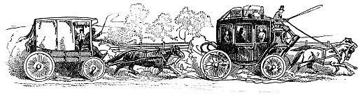 wagon following a coach