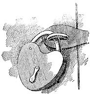 heart shaped padlock on hasp