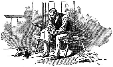 man mending boots