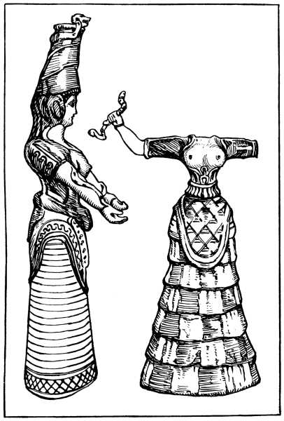 Illustration: Snake Goddess and Votary