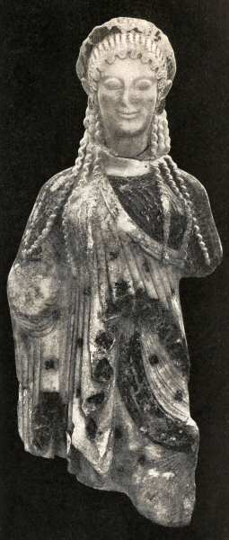 Illustration: Archaic Statue—Athens, Acropolis Museum