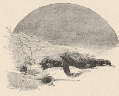 Body in the snow