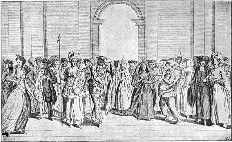 The masked ball given by Christian VII. at the opera house, Haymarket.