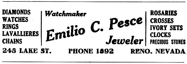 Emilio C. Pesce, Jeweller ad