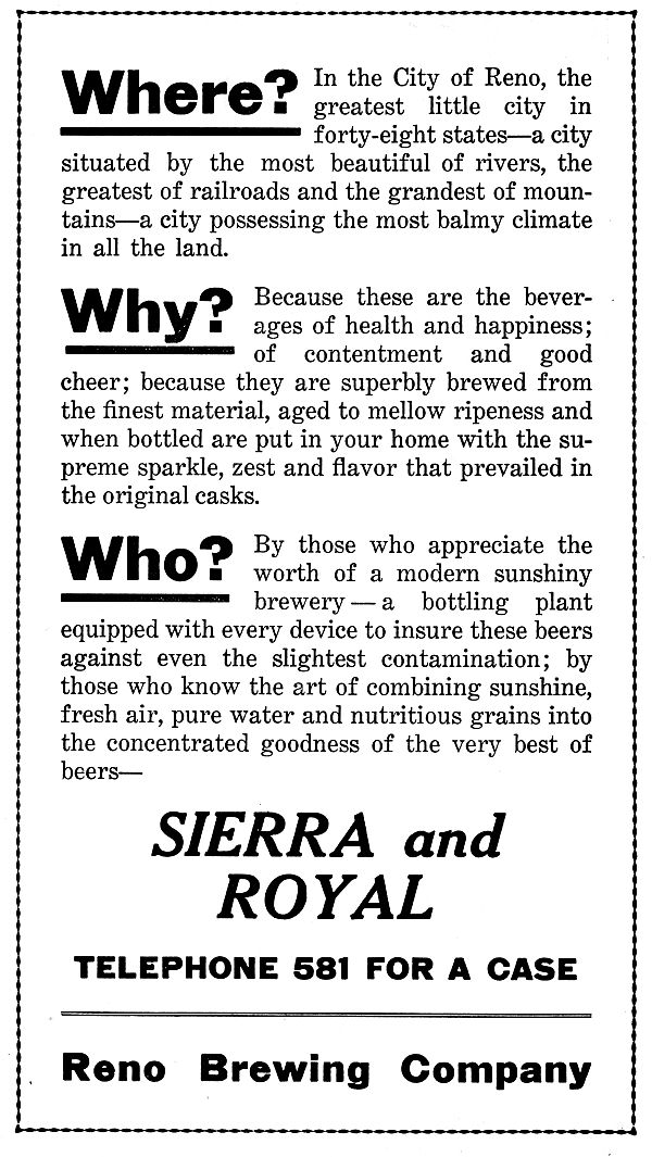 Sierra and Royal Beers ad