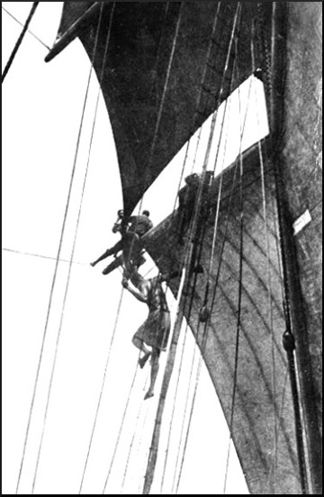 Native boys setting sail on S. S.
"Janet Nichol"