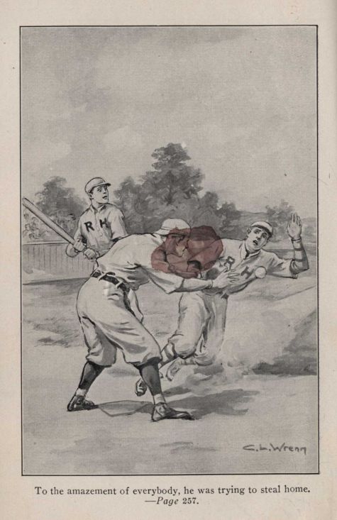 To the amazement of everybody, he was trying to steal home.—Page 257.