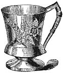 metal cup with pedestal