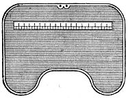 lap desk with ruler on one side