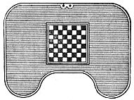 lap desk with checkerboard on this side