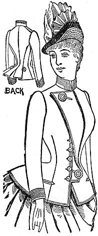woman in jacket and an inset of back of jacket