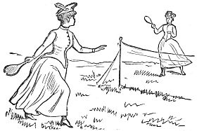 two young ladies playing tennis