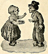 Girl feeding candy to boy