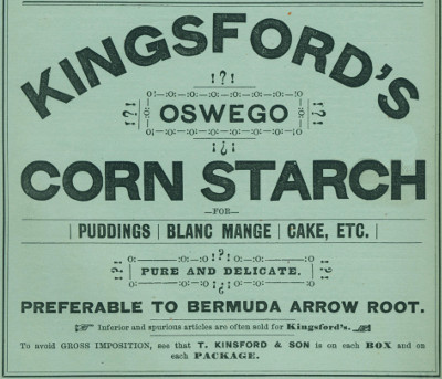 Ad for Kingsford's Oswego Corn Starch