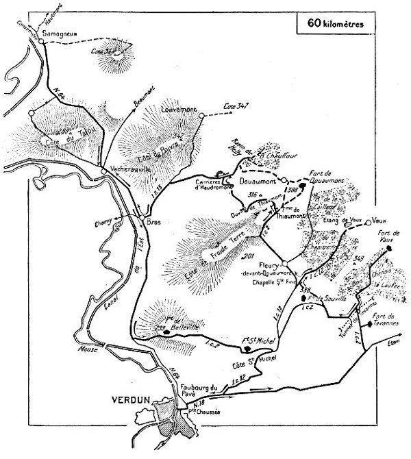Map of the 1st itinerary