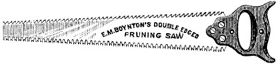 E. M. BOYNTON’S DOUBLE EDGED PRUNING SAW