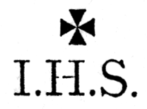 {maltese cross} I.H.S.