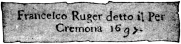 Francesco Ruger detto il Per Cremona 1697