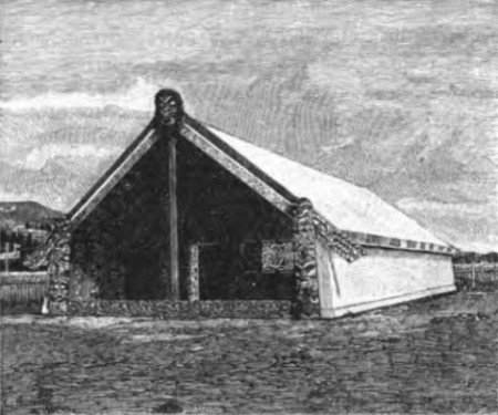 Berathungshaus der Maori bei Wairoa.