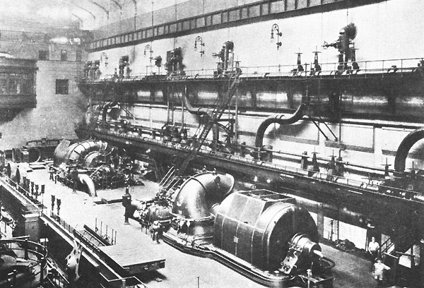 Two 35,000-Kw. Curtis Turbines in Waterside Station No. 1 New York Edison Company