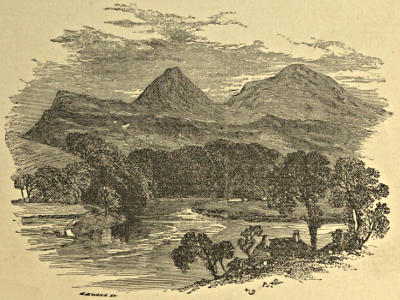 The Eildons, from an engraving