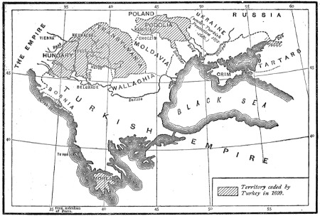 Territory ceded by Turkey in 1699