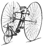 A penny farthing tricycle