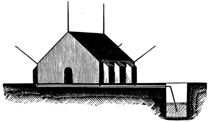 Powder Magazine, with oblique as well as vertical rods