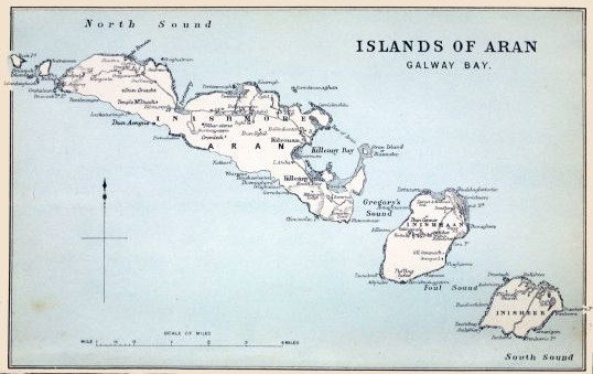 [Image of the
map of the Islands of Aran, Galway Bay unavailable.]