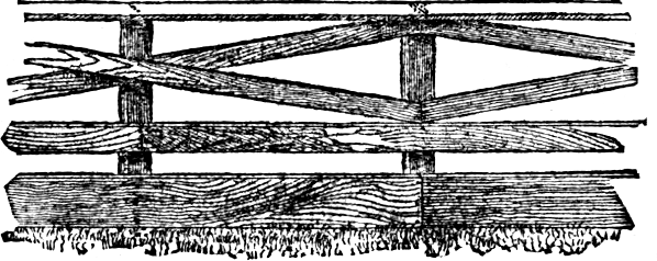 section of farm fence