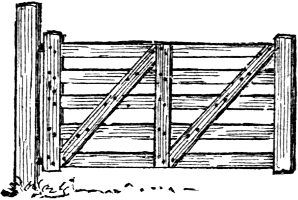 double wooden gate