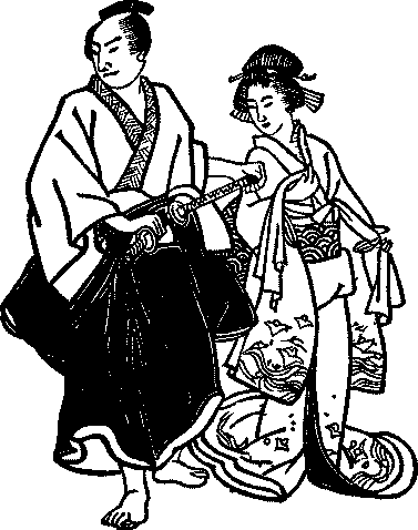 Illustration: Kanpei and Okaru side by side