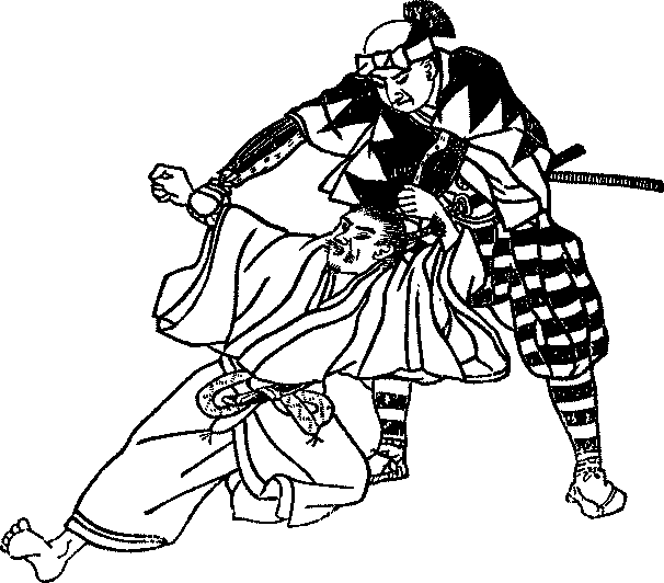 Illustration: Yazama dragging Moronao