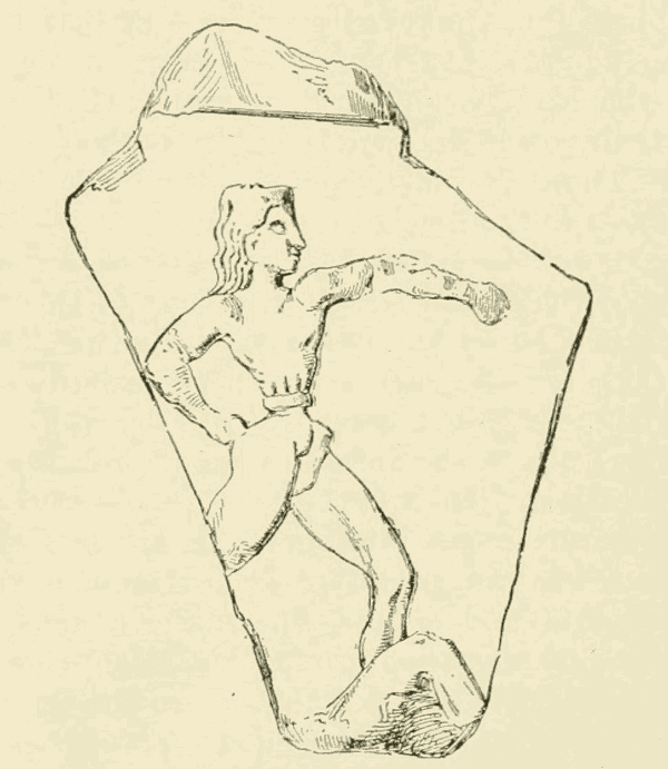 Fragment of Steatite Pyxis. Cnossus.