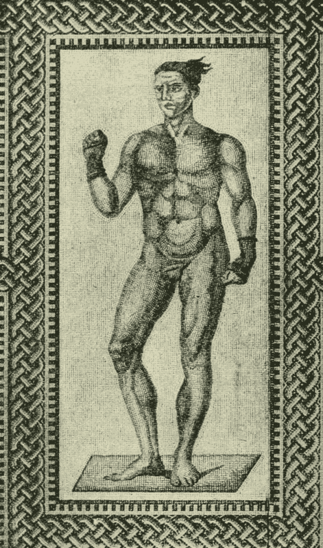 Professional boxer, from mosaic in Thermae of Caracalla. Lateran.