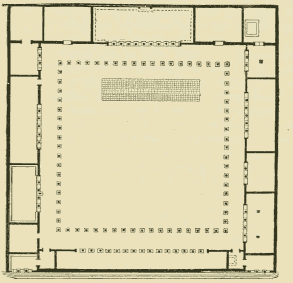 Plan of palaestra at Olympia.