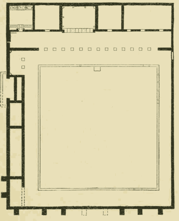 Plan of lower gymnasium.